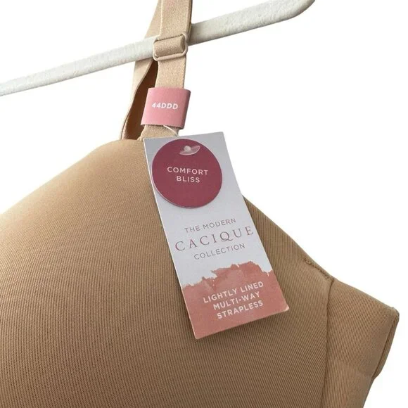 NEW Lane Bryant Cacique Lightly Lined Multi Way Strapless Bra Plus Size 44DDD - Picture 5 of 13